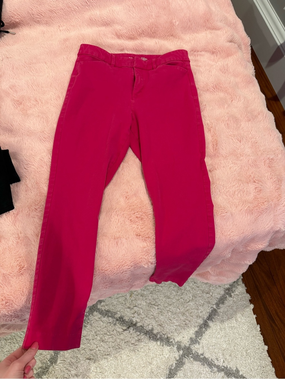 Old Navy Pixie Skinny Pants in Fuchsia, black (plain) and black with felt polka